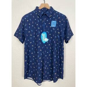 Mr.Swim Men's 2 PC. Swimwear Set Summer BBQ Navy Neon NWT Size Small